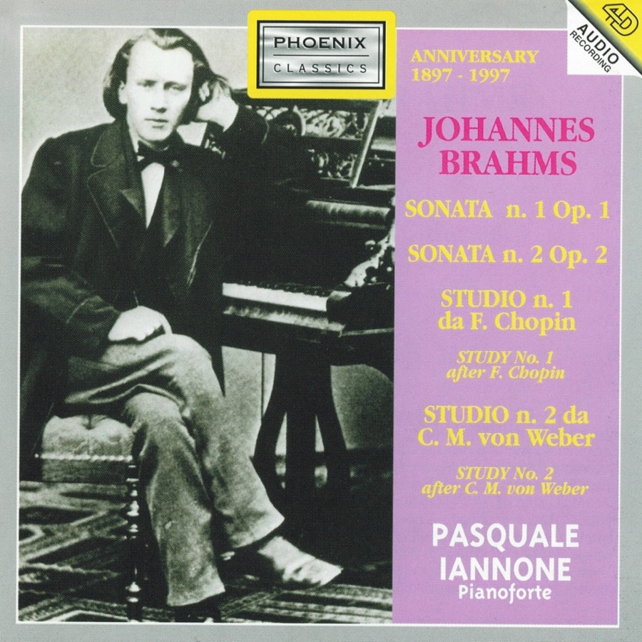 Copertina del CD Phoenix Classics — Brahms, Sonate op. 1 e op. 2, Pasquale Iannone