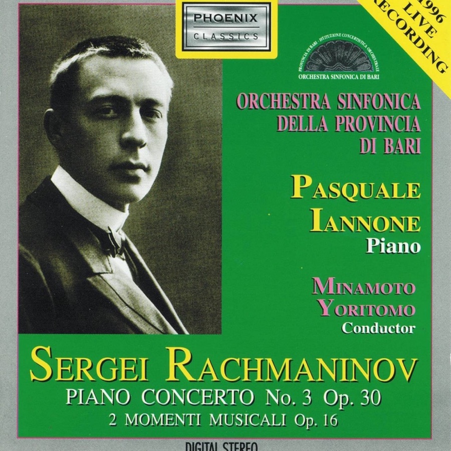 Copertina del CD Phoenix Classics — Rachmaninov, Concerto per pianoforte n. 3 op. 30, Pasquale Iannone